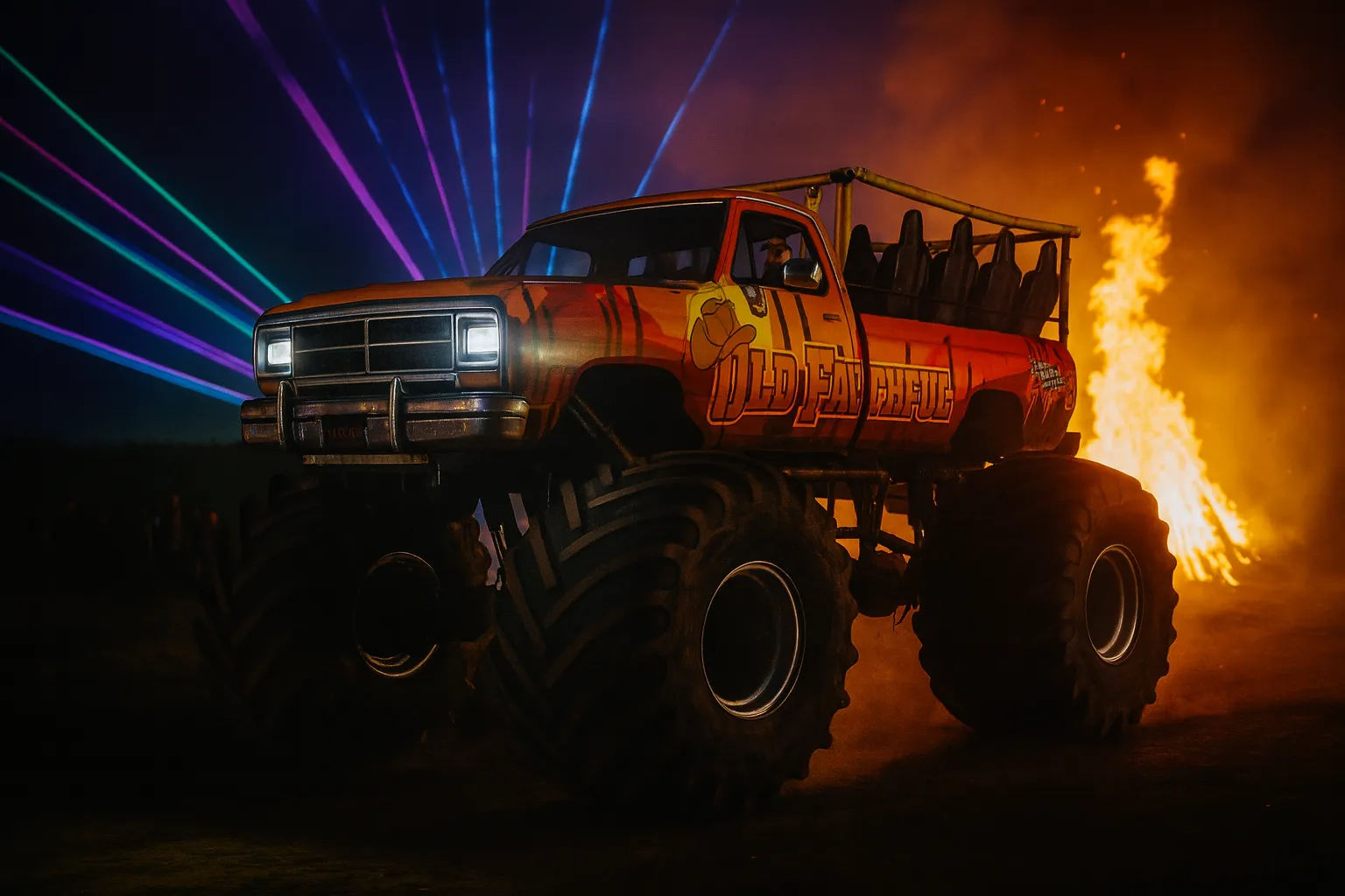 Monster truck rides at Abingdon Airfield